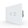 Intrerupator Dublu cu Touch LIVOLO din Sticla &ndash; Standard Italian SmartElectro IntelligentHouse