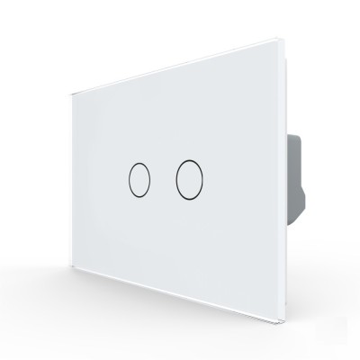 Intrerupator Dublu cu Touch LIVOLO din Sticla &amp;ndash; Standard Italian SmartElectro IntelligentHouse foto