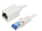 Cablul Prelungitor RJ45 Cat6a S/FTP LSZH Alb 2m, Logilink