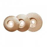 Disc slefuit,modelat,sculptura lemn ,diametru 125 mm ,set 3 modele