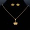 Set -Coroana- Lantisor Cu Pandantiv + Cercei Inox S380H
