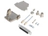 Conector Mama D-Sub 25 pini ENCITECH, pentru cablu, lipire, negru, DSSK25-M-DMS-K