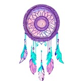 Cumpara ieftin Sticker decorativ, Mandala, Mov, 90 cm, 10297ST