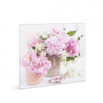 Tablou decorativ cu lumina LED - &amp;bdquo;Model floral&amp;rdquo; - 30 x 30 cm - 58488B foto