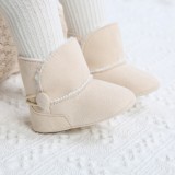 Cizmulite crem cu nasturel pentru fetite (Marime Disponibila: 9-12 luni