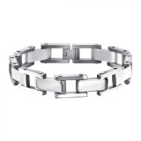 Cumpara ieftin Bratara Barbati Otel Inoxidabil Argintiu, Lant Chirurgical 316L, 21cm, 12mm - Bratara inox eleganta