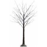 HOMCOM Brad de Crăciun Luminos Tip Mesteacăn, 150 cm, 96 Led-uri, Bază Lată, pentru Interior și Exterior, Maro | Aosom Romania