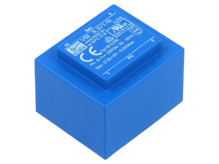 Transformator &icirc;ncapsulat 3,2VA 230VAC