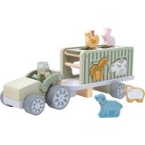 2Kids Toys Wooden Car with Animals set de jucării din lemn 2y+ 10 buc