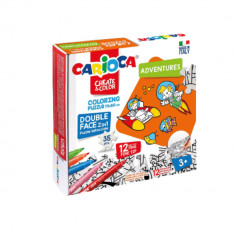 Set Puzzle si 12 Carioci Adventure Baby Carioca, 35 Piese, Multicolor, Carioci Super Lavabile, Puzzle, Puzzle Carioca, Carioci Puzzle, Set Carioca Puz