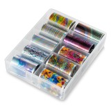 Cumpara ieftin Folii de transfer set 10 Abstract Metallic