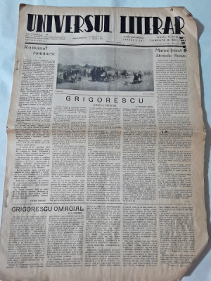 Ziarul Universul Literar nr.15/1938 (Prima pagina articole despre Grigorescu) foto