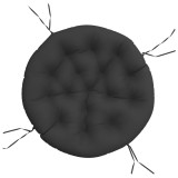 Cumpara ieftin Perna rotunda negru, &Oslash; 100 x11 cm, tesatura Oxford