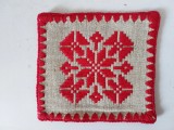 Servetel lucru manual Coop. Arta Harghitei M-Ciuc 1979, 17x17cm