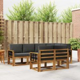 Cumpara ieftin Set de canapele de exterior 7 buc. 7-Locuri Natural si Antracit
