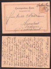 Austria 1893 Old postcard Postal stationery Sachsen Germany DB.023