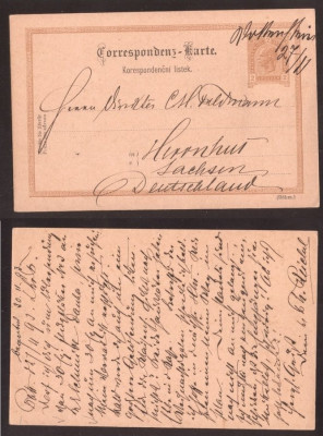 Austria 1893 Old postcard Postal stationery Sachsen Germany DB.023 foto