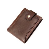 Portofel barbati, BUSY LDY&amp;GTM&reg; Brouiage, piele naturala, antiscanare carduri RFID, multiple compartimente, poza, carte de identitate, maro