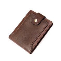 Portofel barbati, BUSY LDY&amp;GTM&reg; Brouiage, piele naturala, antiscanare carduri RFID, multiple compartimente, poza, carte de identitate, maro