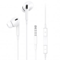 Handsfree Casti In-Ear Usams EP-41, Cu microfon, 3.5 mm, Alb