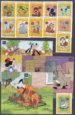 DB Disney Gambia Anul Cainelui serie + 3 colite MNH foto