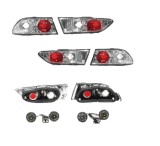Set stopuri tuning ALFA ROMEO 156 (932), 11.1997-08.2003, Taiwan, partea stanga+dreapta, transparent, argintiu;