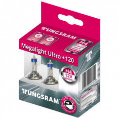 Set 2 Buc Bec Tungsram H4 Megalight Ultra +120 12V 60/55W P43T BL1417