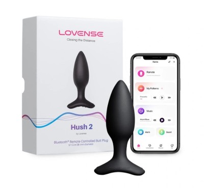 Dop Anal cu Vibratii Lovense Hush 2, Bluetooth Control, S - 3.8 cm foto