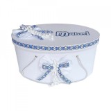 Cutie trusou botez personalizata, decor traditional albastru, Denikos&reg; 231