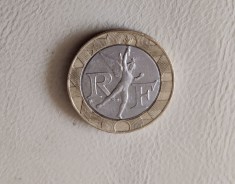 Franța - 10 francs / franci (1989) monedă s404 foto
