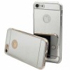 Husa iPhone 7 MyStyle Elegance Luxury Oglinda Argintie Silicon Flexibil, Protectie Socuri si Zgarieturi, Decupaj Logo