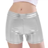 Pantaloni Scurți Metalizați, One Size, Culoare Argintiu, Material Poliester, Oem