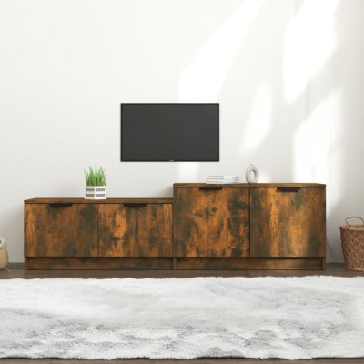 vidaXL Comodă TV, stejar fumuriu, 158,5x36x45 cm, lemn prelucrat 817123 foto