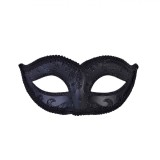 Masca Carnaval, Fancy, Brodată, Glitter, Negru