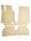 Covorase Cauciuc Bej Mercedes C Klassa W205 (2014-2021) Geyer&amp;Hosaja, Clipsuri Fixare, Margine Protectie