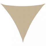VidaXL Parasolar din țesătură oxford, triunghiular, 3,6x3,6x3,6 m, bej