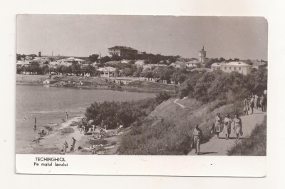 RF69 -Carte Postala- Techirghiol, pe malul lacului, circulata 1960 foto