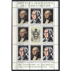 Sao Tome 1982 - George Washington, minicoala neuzata