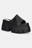 Buffalo papuci Gospher Mule femei, culoarea negru, cu platforma, 1602263-BLK