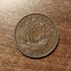 M3 C50 - Moneda foarte veche - Anglia - Half penny - 1939