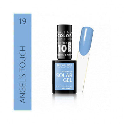 Lac de unghii Solar Gel, Revers, 12 ml, albastru, nr 19, angel&amp;#039;s touch foto