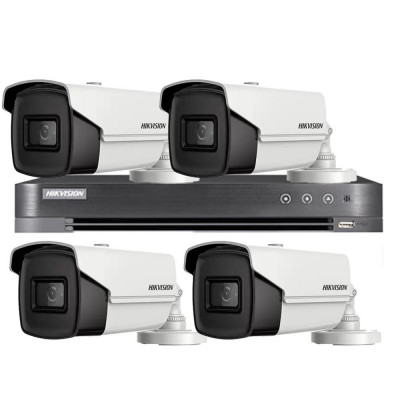 Sistem de supraveghere HIKVISION 4 camere 8MP 4 in 1, IR 60m, DVR 4 canale 4K 8MP SafetyGuard Surveillance foto