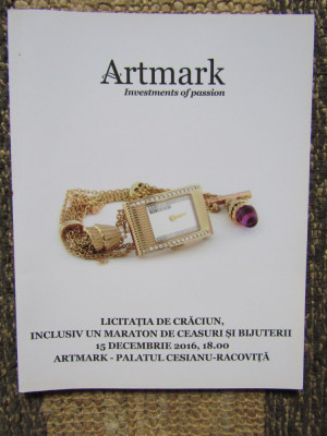 Artmark Catalog de licitatie 15 DECEMBRIE 2016 foto