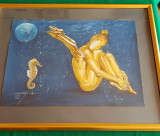 LUIGI PUIU - GRAFICIAN IESEAN - LUNA DE SUB APA - GRAFICA, Abstract, Pastel