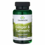 Ghimbir si Turmeric 60cps Swanson