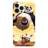 Husa compatibila cu Apple iPhone 15 Pro Max model Kung Fu Panda training, Silicon, TPU, Viceversa, Transparent, Carcasa