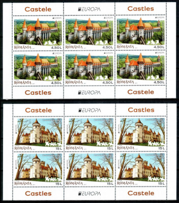 Romania 2017, LP 2142 d, EUROPA Castele, minicoli de 6, MNH! LP 146,30 lei foto