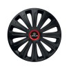 Set 4 capace roti Negre Cu Inel Rosu Trend R16 Compatibil Cu Lexus, Autohelix MSA