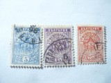 Serie mica Bulgaria 1896 - Stema , 3 valori stampilate, Stampilat