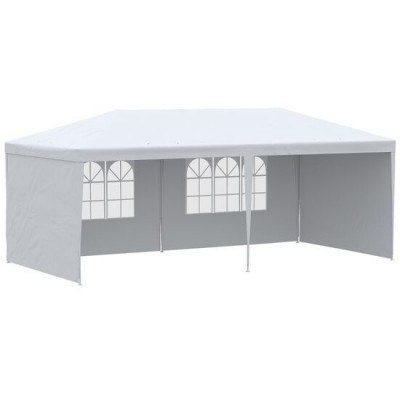 Pavilion pentru gradina/comercial, cadru metalic, 4 pereti, pliabil, alb, 5.85x2.95x1.95 m GartenVIP DiyLine foto